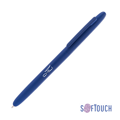 Ручка шариковая "Vega", покрытие soft touch, темно-синий