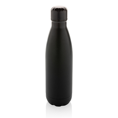 Бутылка для воды Eureka из переработанной нержавеющей стали RCS, 500 мл (Черный;)