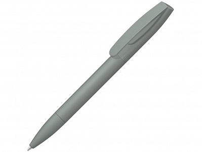 Ручка шариковая пластиковая Coral Gum , soft-touch (Серый)