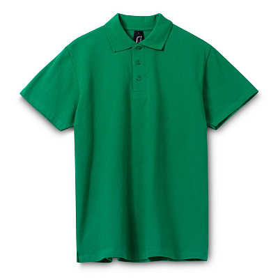 Рубашка поло мужская Spring 210, темно-зеленая (Зеленый)