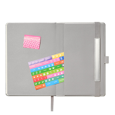 Ежедневник Альфа (Alpha) недатированный, серебро/серый