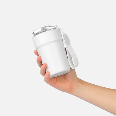 Термокружка вакуумная Монако (Monaco), белая