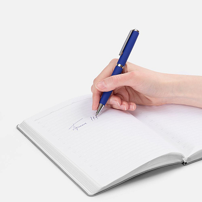 Ручка шариковая Inkish Chrome в футляре, синяя