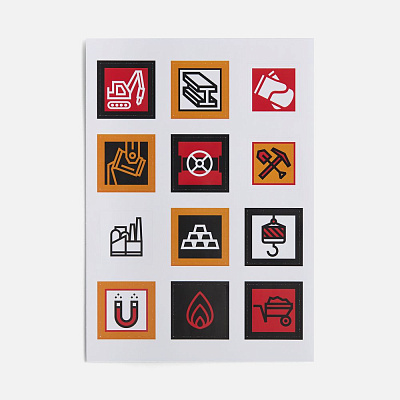 Стикерпак бумажный Industry металлургия