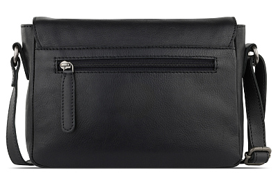 Сумка женская KLONDIKE GOLD «Amber», натуральная кожа в черном цвете, 27,5 х 19 х 10 см