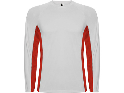 Футболка с длинным рукавом Shanghai мужская (Белый/красный)