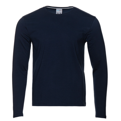 Футболка унисекс с длинным рукавом STAN хлопок/эластан 180, 35 (Тёмно-синий)