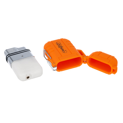 Зажигалка S.Quire газовая, турбо, водонепроницаемая, оранжевая