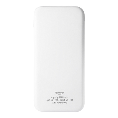 Внешний аккумулятор с подсветкой Люче (Luce) 10000 mAh, белый