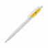 Ручка шариковая "Victoria", белый с желтым - Фото 1