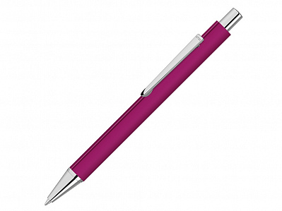 Ручка шариковая металлическая Pyra soft-touch с зеркальной гравировкой (Розовый)
