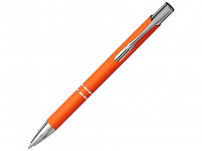 Ручка металлическая шариковая Moneta с антискользящим покрытием (Оранжевый)