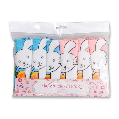 Набор салфеток махровых велюр "G-brand" мини-В