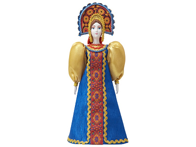 Подарочный набор: кукла фарфоровая, чай Малина с мятой