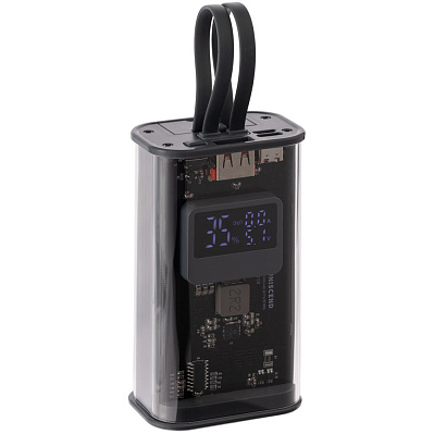 Аккумулятор c быстрой зарядкой Trellis Geek 10000 мАч, темно-серый (Серый)