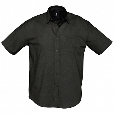 Рубашка мужская с коротким рукавом Brisbane, черная (Черный)