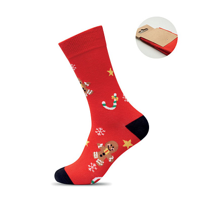 Pair of Christmas socks M (Красный)