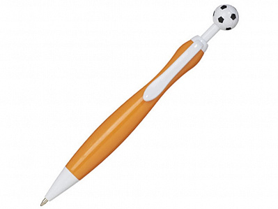 Ручка пластиковая шариковая Naples football (Оранжевый/белый/черный)