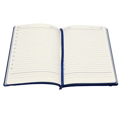 Ежедневник A5 недатированный Dante в мягком переплёте софт-тач, синий