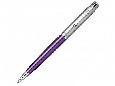 Ручка шариковая Parker Sonnet Essentials Violet SB Steel CT (Серебристый, фиолетовый)