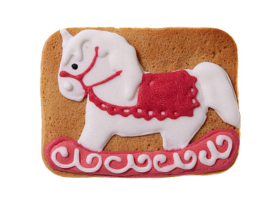 Пряник имбирный Лошадка (Белый)