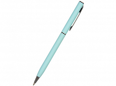 Ручка металлическая шариковая Palermo, софт-тач (Нежно- голубой/серебристый)