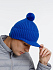Вязаная шапка с козырьком Peaky, синяя (василек) - Фото 7