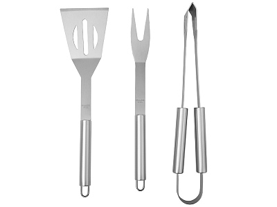 Набор для барбекю в кейсе: лопатка, щипцы, вилка Salvy