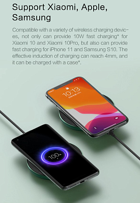 Беспроводное ЗУ ZMI Wireless Charger WTX11 Black/Green