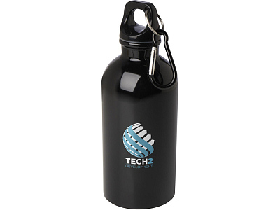 Одностенная бутылка для воды с карабином Oregon, 400 мл