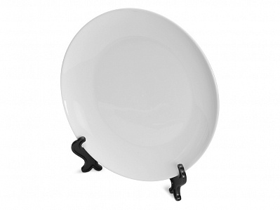 Тарелка керамическая (Белый, черный)