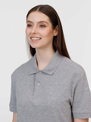 Рубашка поло унисекс Pacific, серый меланж