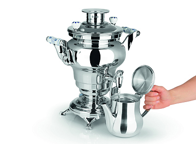 Самовар BEEM модель Rebecca, 5 литров, серебристый