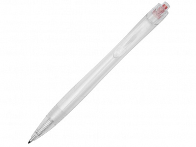 Ручка шариковая Honua из переработанного ПЭТ (Прозрачный/красный)