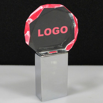 Стекло 06 Кристалл круглый, Серебро матовое, 4Гб