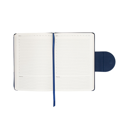 Ежедневник недатированный "Сицилия", формат А5, черный, темно-синий