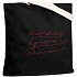 Холщовая сумка с вышивкой «Тонкая красная линия», черная - Фото 2