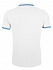 Рубашка поло мужская Pasadena Men 200 с контрастной отделкой, белая с голубым - Фото 2