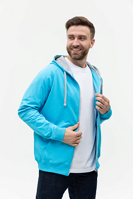 Толстовка мужская STAN с капюшоном на молнии футер без начёса 260, 61