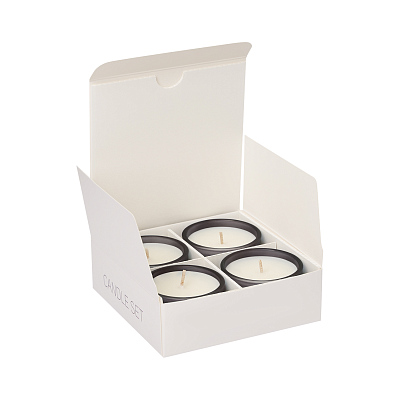 Набор ароматических свечей Сенто (Sento), серый