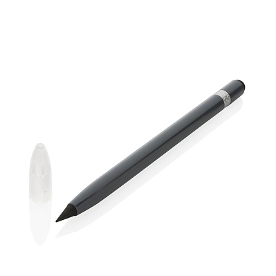 Алюминиевый вечный карандаш с ластиком и стилусом (Серый;)