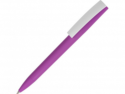 Ручка пластиковая soft-touch шариковая Zorro (Фиолетовый/белый)