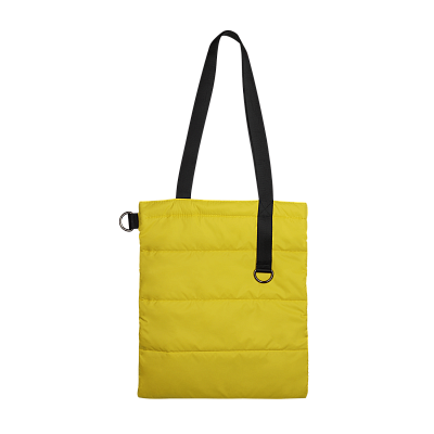 Шоппер Superbag Bubble, стёганый, без застёжки (желтый с черным) (Жёлтый с чёрным)
