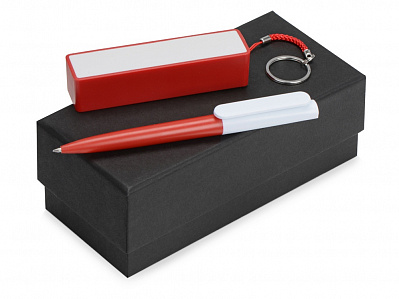 Подарочный набор Essentials Umbo с ручкой и зарядным устройством (Красный/белый)