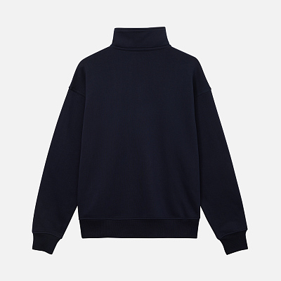 Толстовка на молнии унисекс FLOW, темно-синяя, размер XS/S