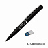 Ручка шариковая "Callisto" с флеш-картой 32Gb (USB3.0), покрытие soft touch, черный - Фото 1