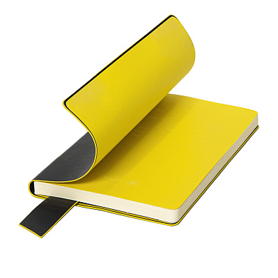 Бизнес-блокнот "Trendi", 130*210 мм, черно-желтый, мягкая обложка, в линейку (Черный, желтый)
