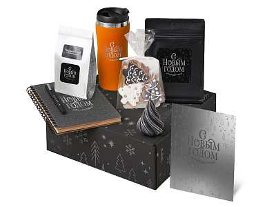 Подарочный набор Re:Charge с термокружкой, кофе и блокнотом (Оранжевый)