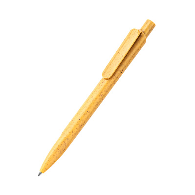 Ручка из биоразлагаемой пшеничной соломы Melanie, оранжевая (Оранжевый)