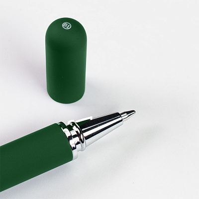 Ручка шариковая + карандаш вечный 2 в 1 soft, зеленый, металл, софт-покрытие, в футляре